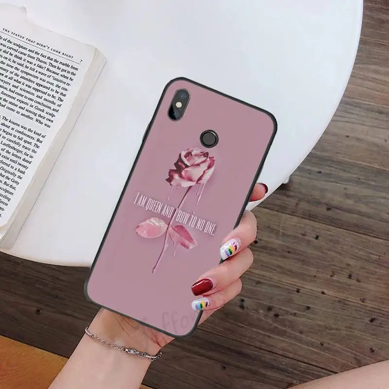 

pink flower aesthetics pattern Phone Case For Xiaomi Redmi note 7 8 9 t k30 max3 9 s 10 pro lite