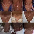 Женское многослойное ожерелье-чокер IPARAM, богемное ожерелье с кристаллами, 2020