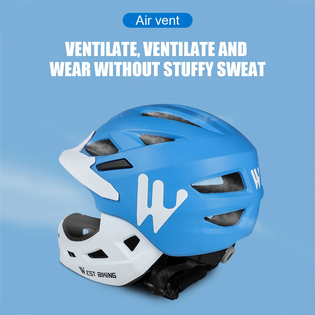 

Adjustable Safety Hat Detachable Biking PortableChildren Kids Dustproof Cycling Cycling Riding Helmet for WEST BIKING