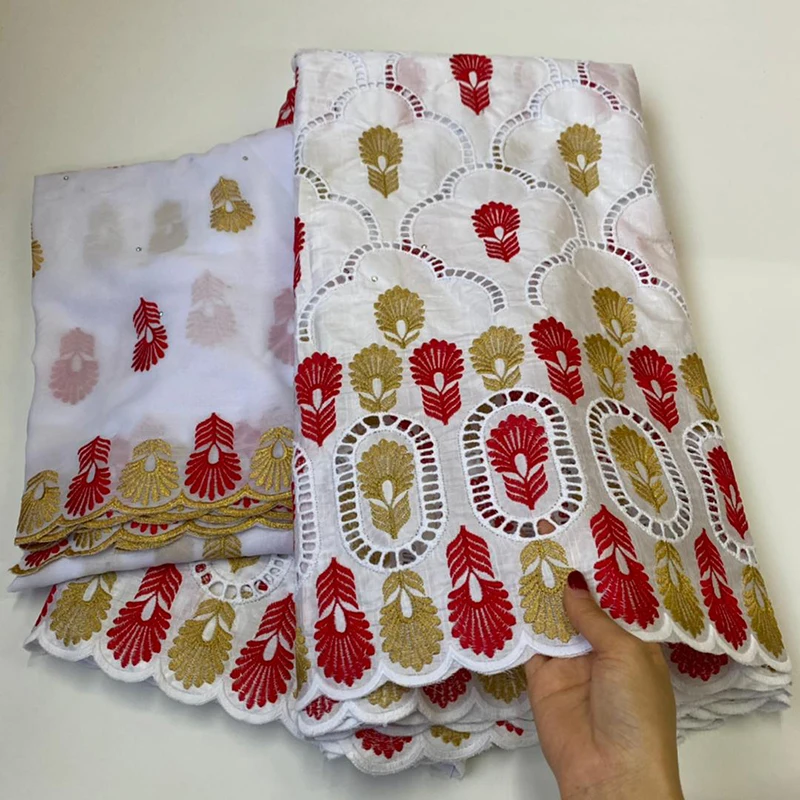 

Sinya 2021 African Cotton Bazin Lace Fabric High Quality Embroidery Nigerian Brocade Basin Riche Brode Materials Wedding