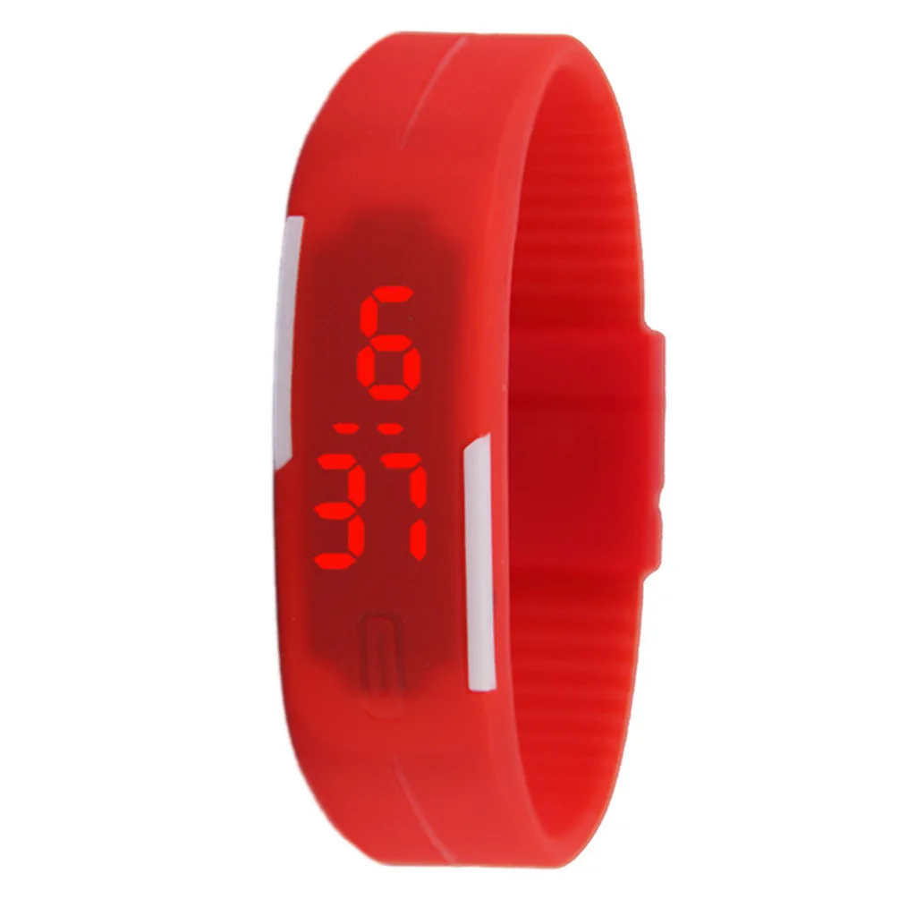 

Student's new red LED multi-function silicone electronic sports watch Youth outdoor sports electronic watch Children watch