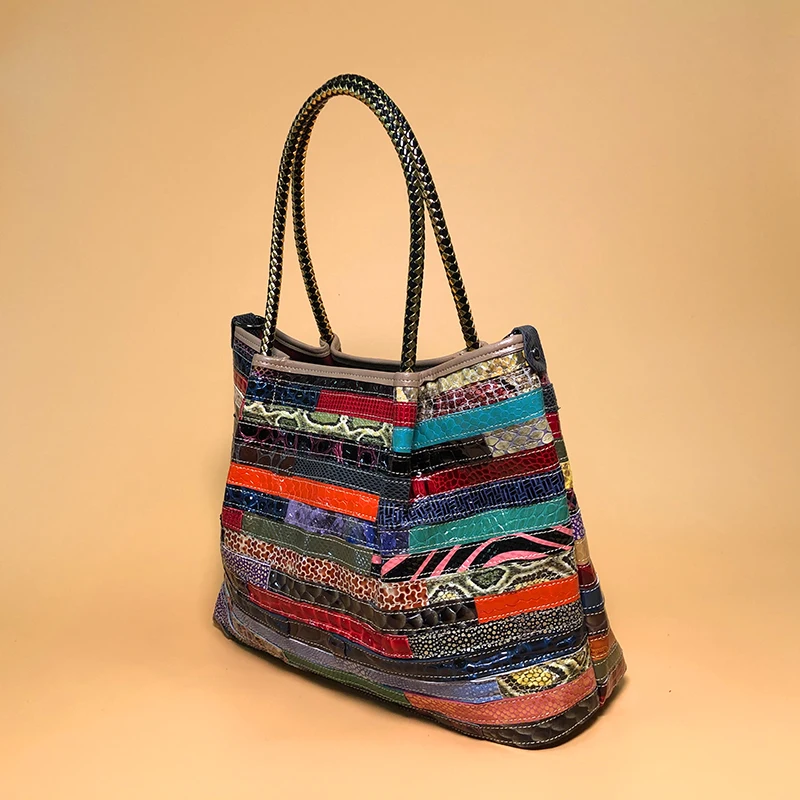 Первый слой воловьей кожи женская сумка из змеиной модная сумка-мессенджер