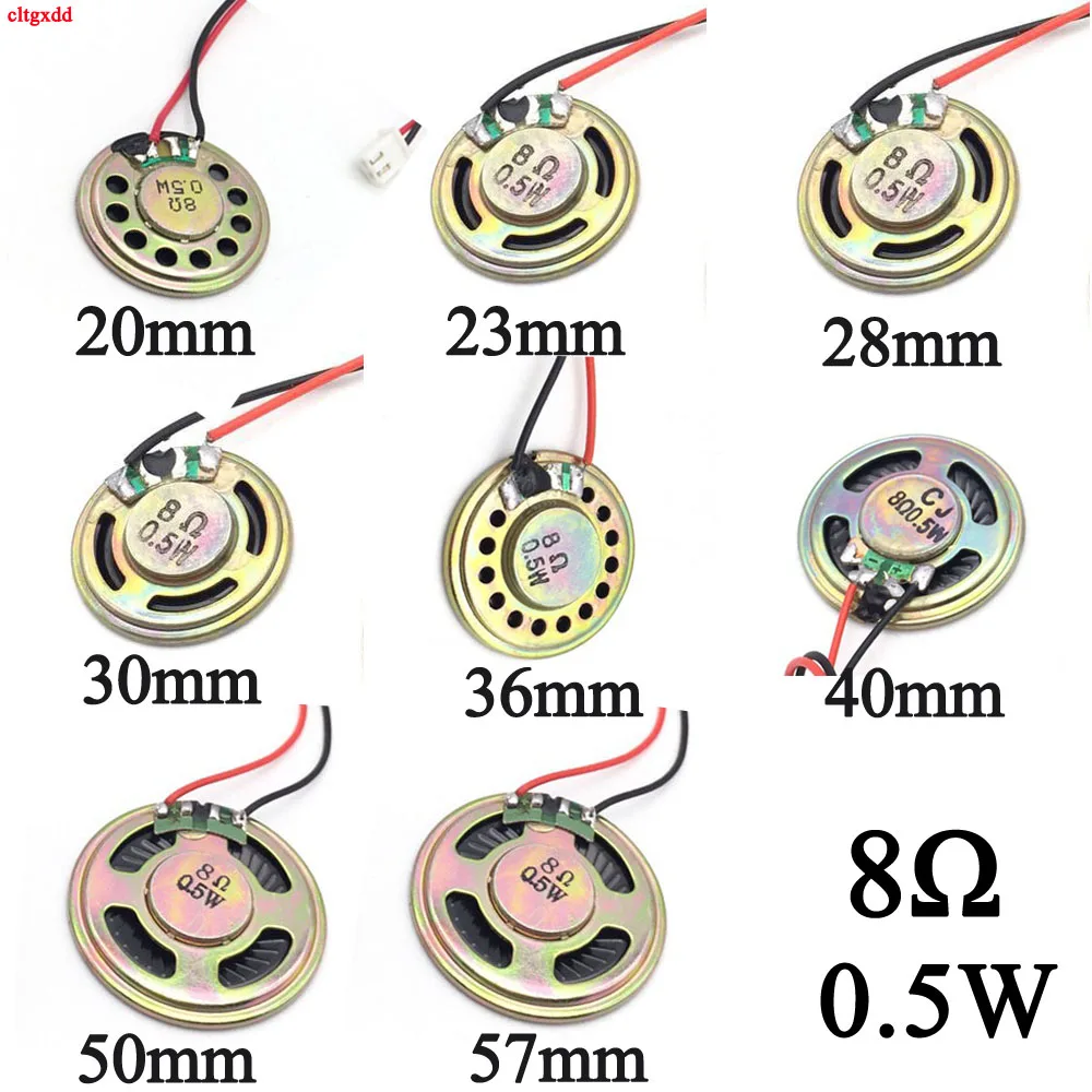 Новый ультратонкий динамик 8 Ом 0 5 Вт 8R Динамик Диаметром 20 28 30 40 50 57 мм см с