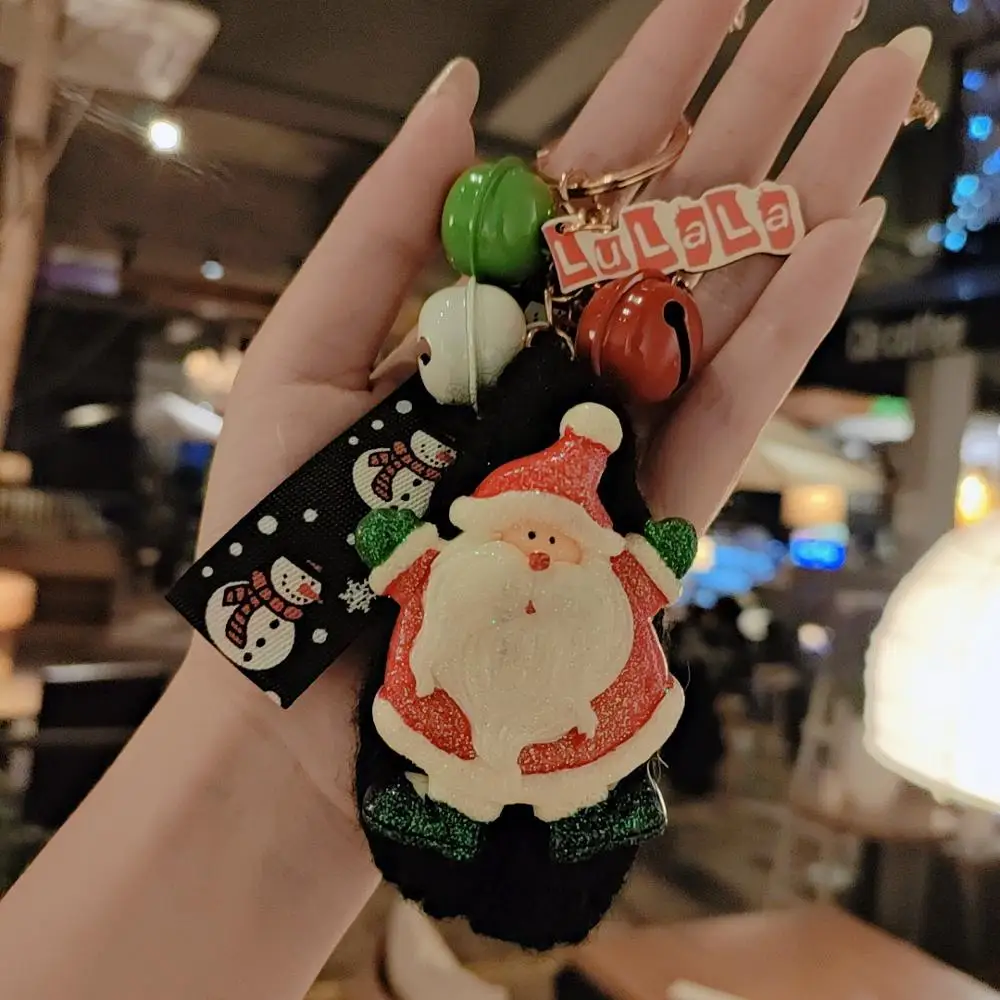 Рождественский зимний подарок брелок для ключей с милым отцом оленем снеговиком