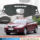 Противоскользящий коврик из ПУ кожи для Renault Fluence 2009  2017 Samsung SM3, накладка на приборную панель, солнцезащитный козырек, аксессуары для приборной панели 2015 2016