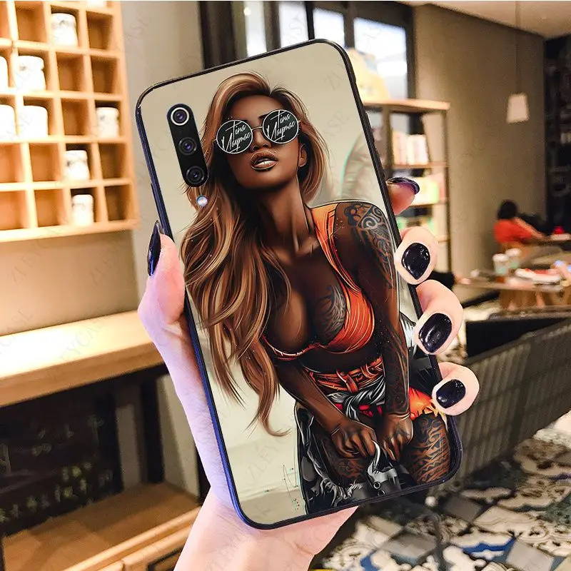 hot sexy sleeve tattoo girl phone case shell for xiaomi mi9t mi8se mi10pro mi6 note10 lite mia1 mia2 mia3 cc9pro cellphones free global shipping