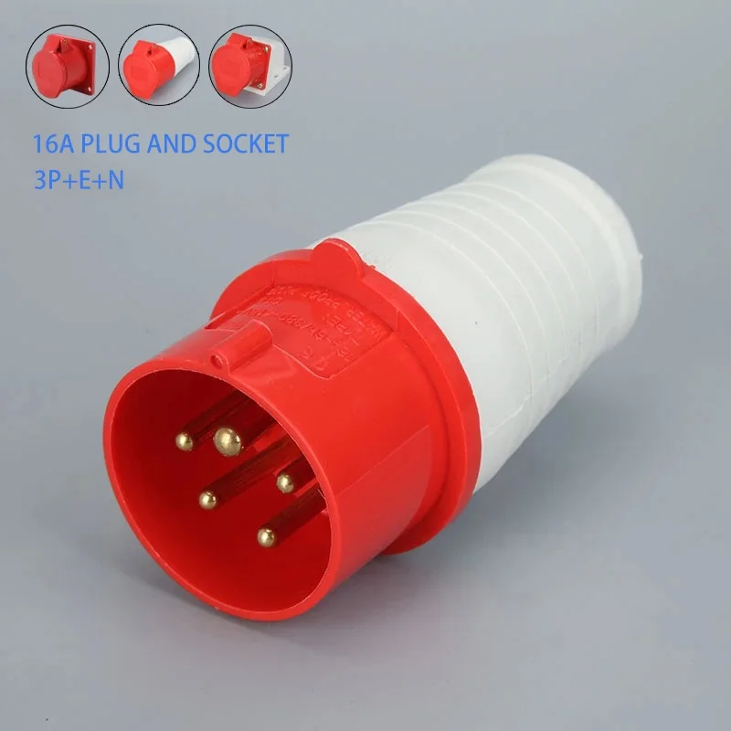 

Industrial site Plug sockets 220~415V Male/Female Connectors Waterproof Power ELECTRIC Plug & Sockets 16A 5 Pin IP44 3P+E+N