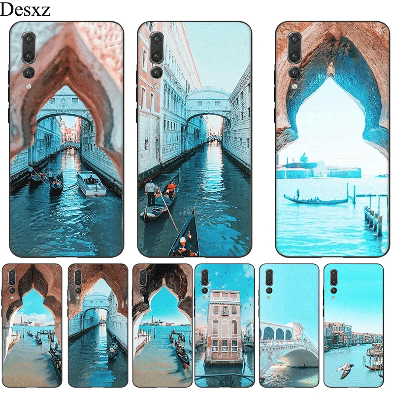 Чехол для мобильного телефона Huawei Honor 20S 7A 7C 7X 8 8X 8C 9 Note 10 Lite View 20 9X Cover Венеция водный