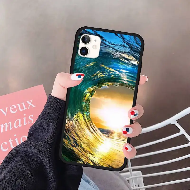 

Summer nature sea blue Ocean Waves Phone Case for iPhone 11 12 pro XS MAX 8 7 6 6S Plus X 5S SE 2020 XR