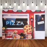 mehofond pizza shop photography background kids cooking baby shower birthday party portrait decor backdrop photo studio props