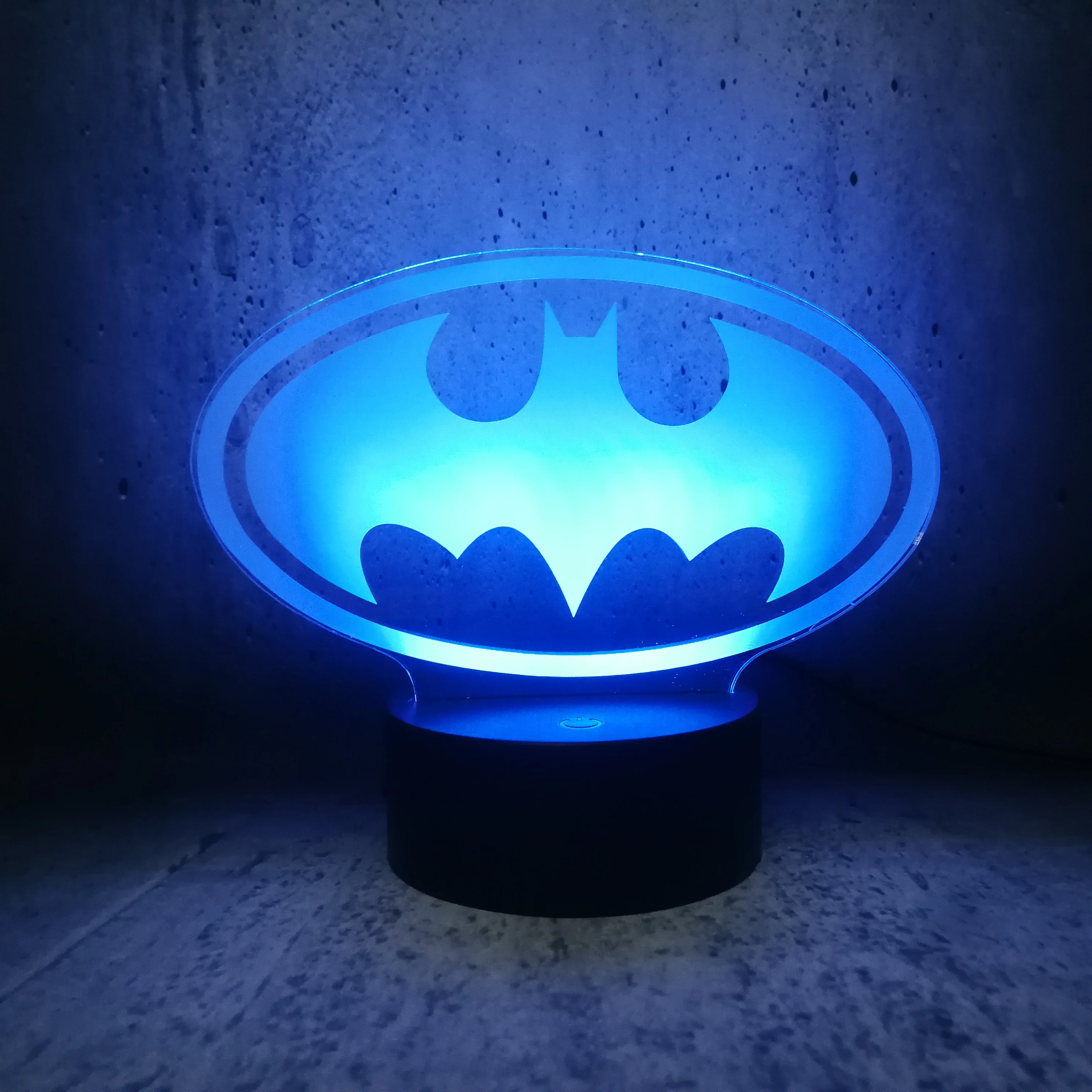 Принт Бэтмен атмосфера 3D USB светодиодный светильник рисунок красочное украшение ночник креативный домашний декор Ночная лампа лава lampara