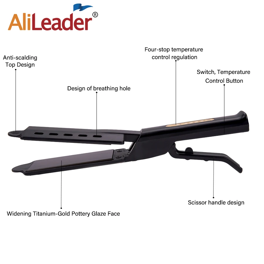 Выпрямитель для волос Alileader с турмалиновым керамическим нагревателем 1 шт. |