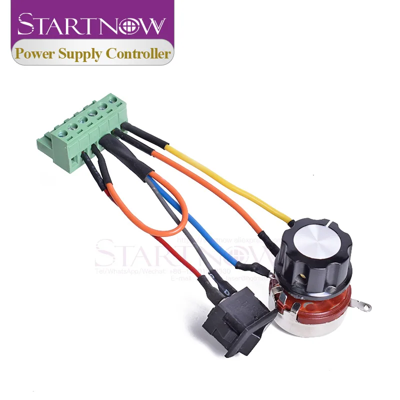 Startnow DIY Test kiti ayarlamak için lazer güç kaynağı direnç ayarlayıcı topuzu ve anahtarı kombinasyonları CO2 lazer makinesi