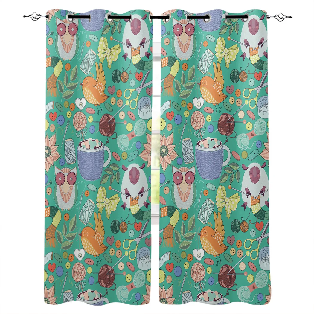 Милый мультяшный занавес с изображением животных стержень для гостиной ванной