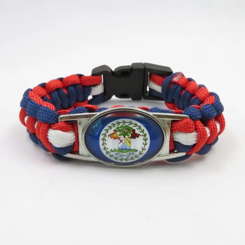 Браслеты из Паракорда для мужчин и женщин Infinity Love с белизским флагом | Украшения
