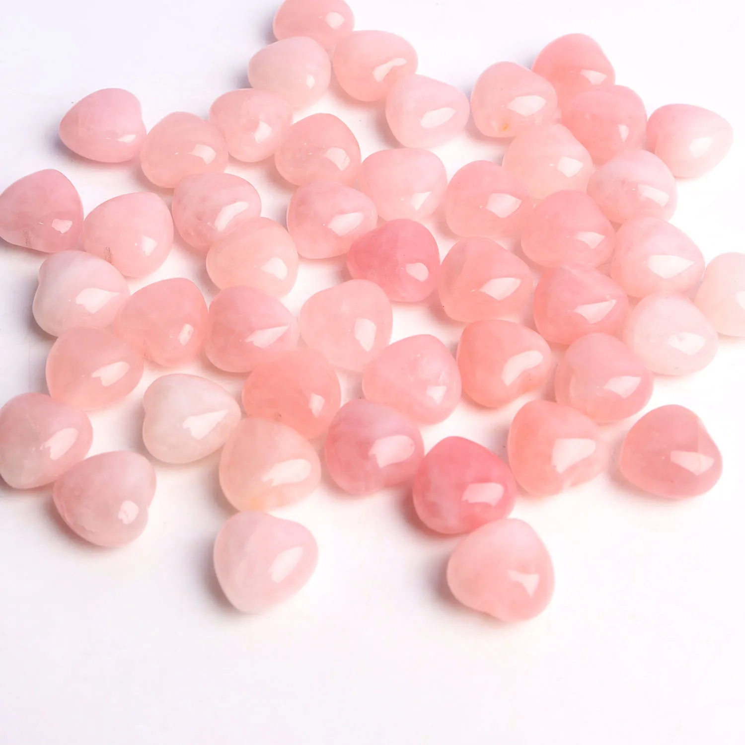 Натуральный кристалл 1 5 см мини розовый кварц минеральное сердце пышный