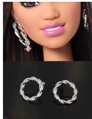 Оригинальные детские куклы Корона волосы челка Серьги Браслеты сумки для