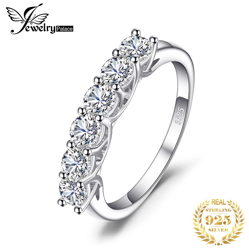 JewelryPalace невесты Кубического Циркония Обручальное кольцо 925 пробы серебро Новые Свадебные Fshion для женщин ювелирные изделия Новое поступлен