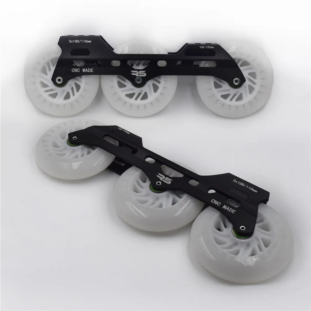 R5 3X110mm speed skating base with white / blue / green / red / pink / colorful light LED flash roller skates wheels 90A 1 pair