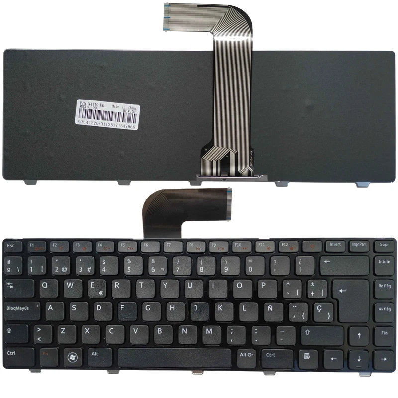 Испанская клавиатура для ноутбука DELL Vostro 14R N4110 M4110 N4050 M4040 N5050 M5040 N5040 3330 X501LX502L P17S N4120