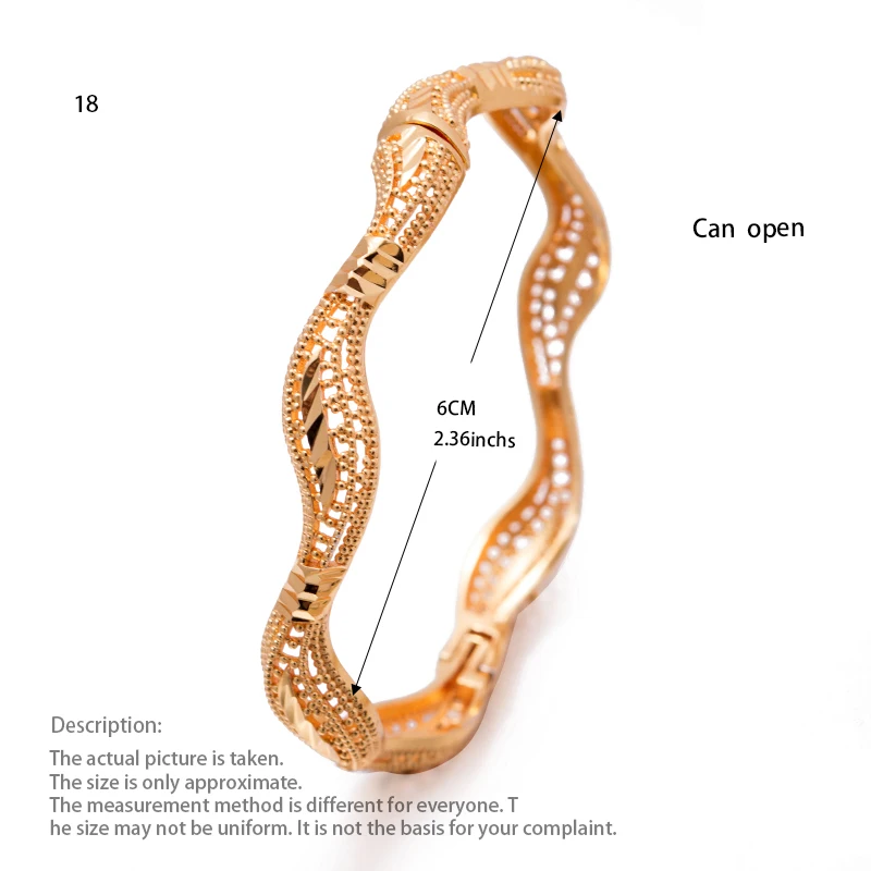 WANDO 1 шт./лот Дубай Свадебная вечеринка золотой цвет браслет и браслеты для женщин