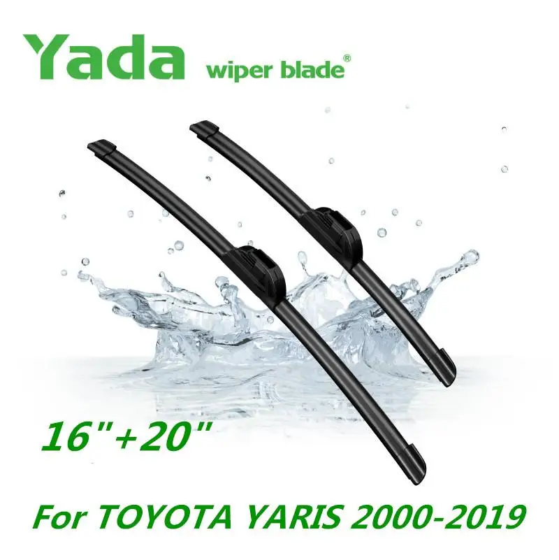 

Yada Car Wiper Blades For TOYOTA YARIS 2000-2019 J-Hook Type Windshield Windscreen Front Window 16"+20" Car Accessories