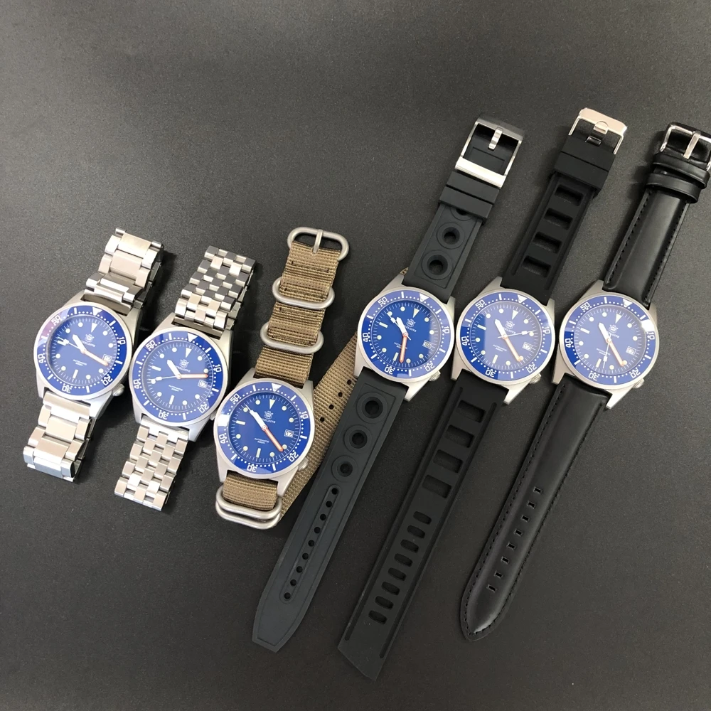 

STEELDIVE Mechanical Wristwatch for Men Shark Diver Watch Men Automatic 20Bar Waterproof Black Dial NH35A Movement Steel Dive