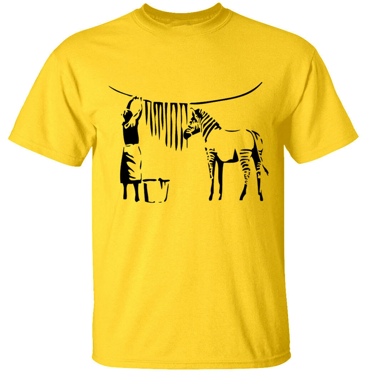 Мужская футболка с принтом зебры банкси Винтажная Футболка граффити уличное