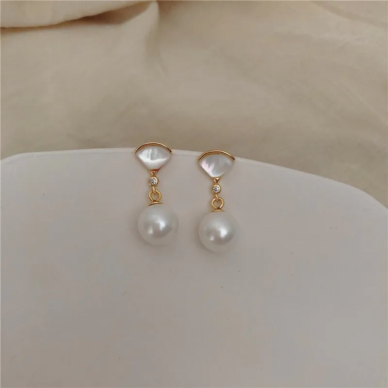 

14k Gold Jewelry Real Gold Classic Pearl Earrings Fine Accessories for Wedding Engagement Party for Girlfriend&Wife Gift