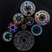 large magic circle holo clear film sheet uv resin inclusion holographic resin inclusions magical girl embellishments jewelry diy
