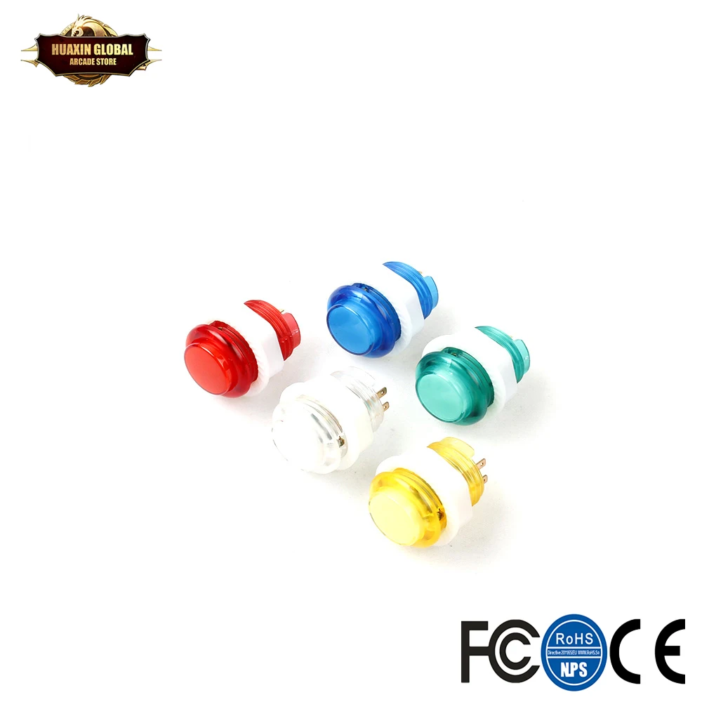 10 шт. 24 мм полноцветный светодиодный кнопочный Встроенный переключатель 5 в