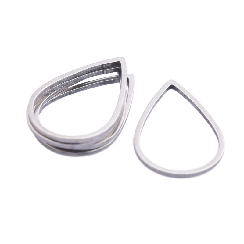 

20pcs Stainless Steel Waterdrop Frame 13x21mm 17x26mm Teardrop Earring Charm Connector Findings Diy Jewelry Earring Making