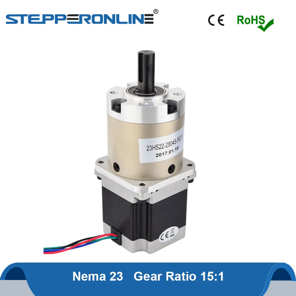 Nema 23 шаговый двигатель Передаточное отношение 15:1 Планетарная коробка передач 57