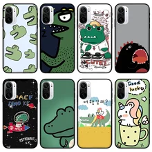 Dinosaur Alligator Phone Case for Xiaomi Mi 10 11 Ultra K40 Lite Pro Silicone case for Xiaomi POCO F2 F3 M3 X2 X3
