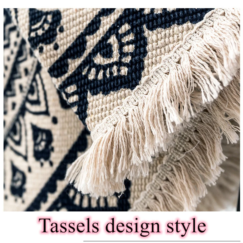 Спальня Boho Стиль Марокко круглый ковер с бахромой хлопковый коврик ручной