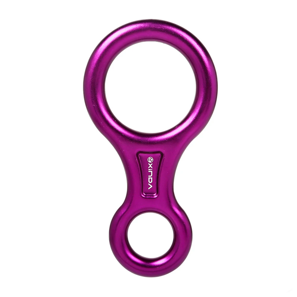 

Outdoor Mountaineering Equipment Multi Colors Safety Buckle Keychain 8 Ring Rock Climbing Descender Downhill Rappel