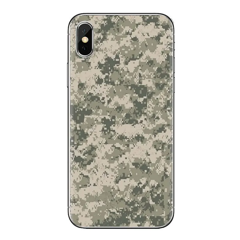 Армейский камуфляж для iPhone XS Max XR X 4 4S 5 5S 5C SE 6 6S 7 8 Plus Samsung Galaxy J1 J3 J5 J7 A3 A5 силиконовые чехлы