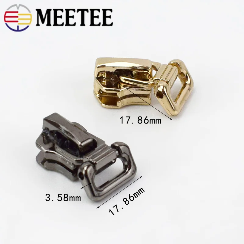 Металлическая застежка молния Meetee 5 # 10/20 шт. фиксатор головки для сумок одежды