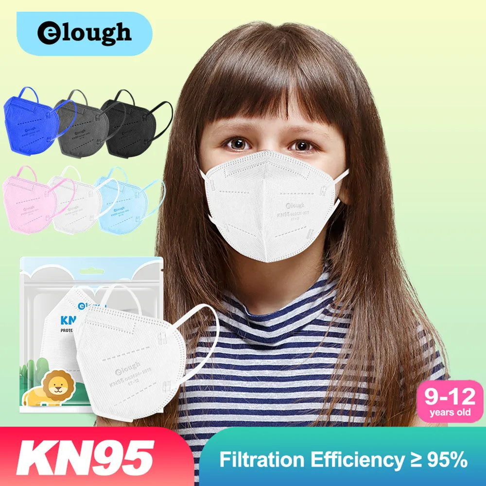 Elough Детские FPP2 маски 4 слоя KN95 Mascarillas FFP2 для детей 9 A 12 FFP 2 цветные FFP2Mask детей|Маски|