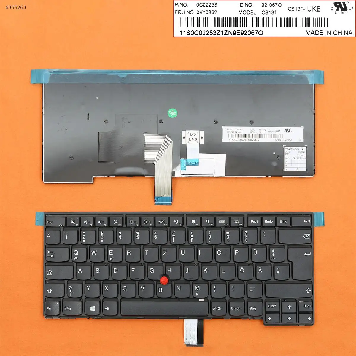 Немецкая QWERTZ новая сменная Клавиатура для ноутбука Lenovo Thinkpad T450 T450S T460 L440 E431 E440