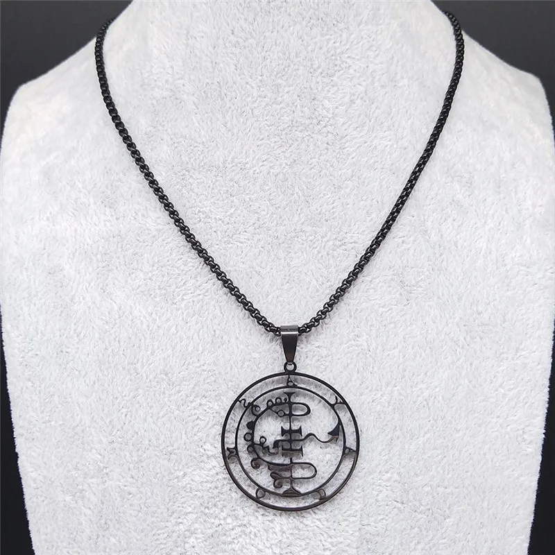 Sigeal Sigil De Lucifer из нержавеющей стали ожерелье с подвеской сатана Asmoday лазер ключ