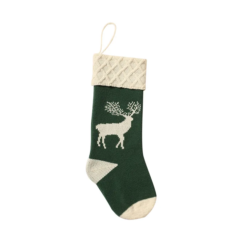 1 шт. вязаные шерстяные рождественские носки Подарочный пакет подвесное
