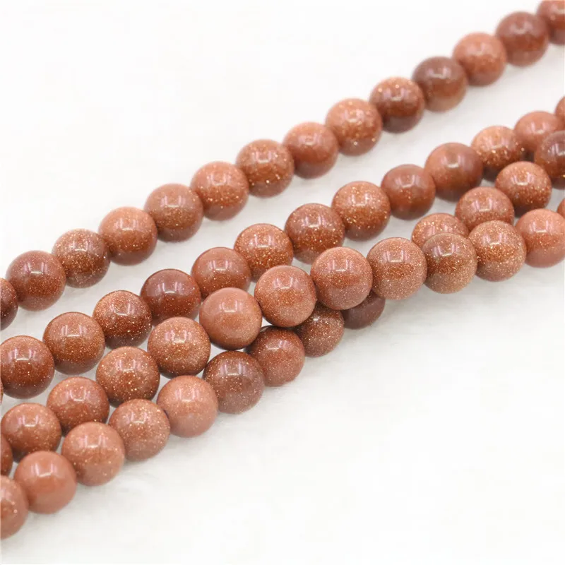 Горячая Распродажа натуральный камень золотой песок 4/6/8/10/12 мм круглые бусины Для