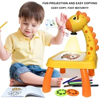 giraffe drawing projector table art set doodle writing board toys for kids gift learning education toy with painting book pens