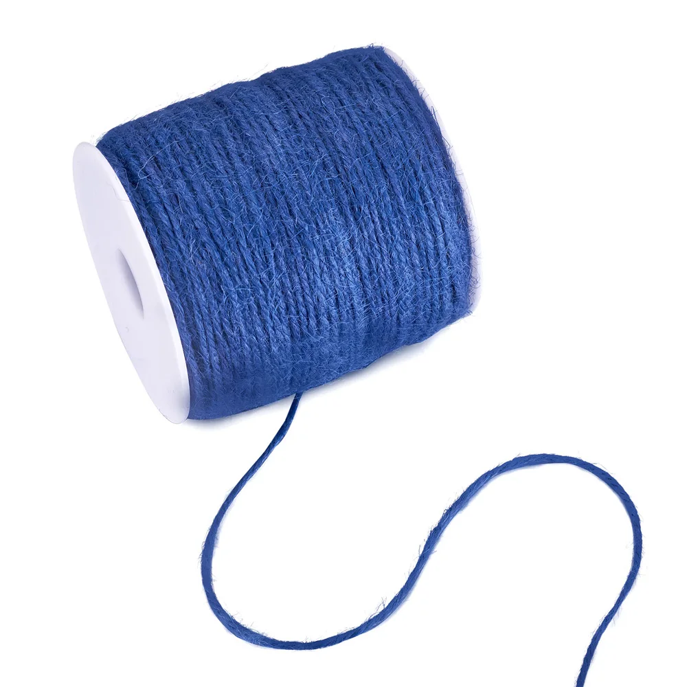 100 м/рулон 2 мм джутовая веревка шнур лента пеньковая для творчества рисунка