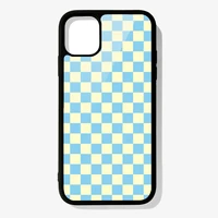 phone case for iphone 12 mini 11 pro xs max x xr 6 7 8 plus se20 high quality tpu silicon cover yellow blue checkerboard