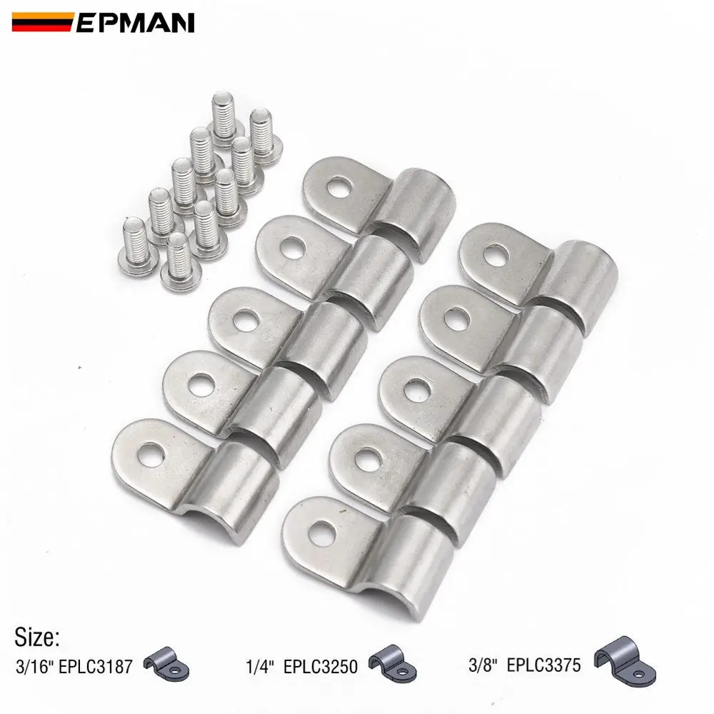 Однолинейные зажимы EPMAN EPLC3375 из нержавеющей стали 3/8 дюйма 3/16 и 1/4 1 упаковка модифицированные подходят | Клипсы и зажимы для авто -4000401812056