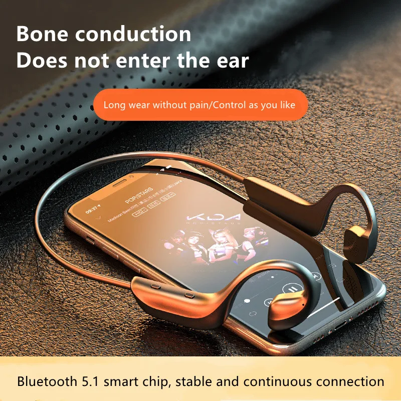

Беспроводные наушники с костной проводимостью, Bluetooth 5,0, водонепроницаемые наушники для занятий спортом на открытом воздухе, профессиональ...