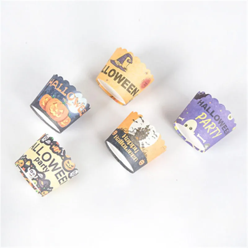 Хэллоуин призрак маффины бумажные обертки для кексов чашки выпечки чехлы торта