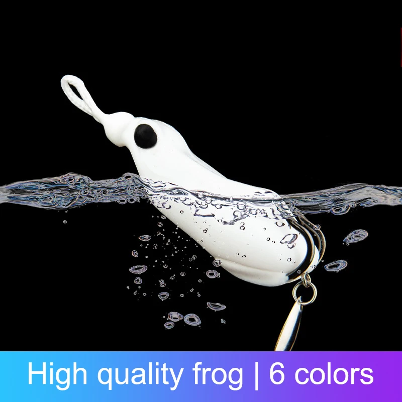 

14.8g 6.5cm New upgrade Toad Rae Frog Lure Fake Bait Soft Bait snakehead fish Special Upward Blood Tank Hook Silicone fishing
